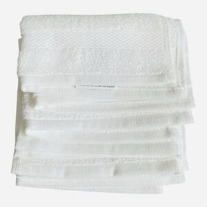 Grandeur Hospitality Face Towels 13x13 OEKO-TEX Made in Green 7 Pc Set NWOT